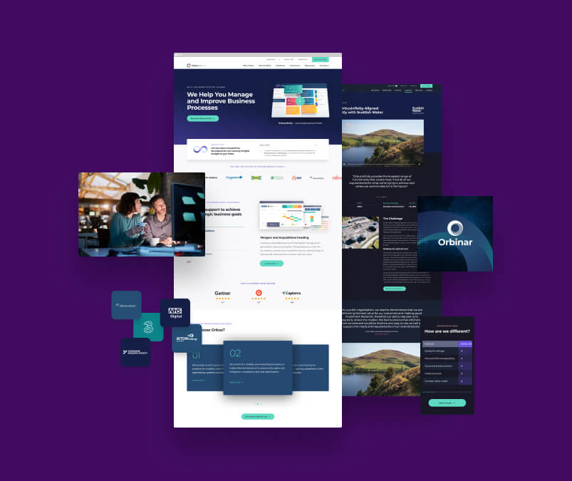 Orbus software new digital design created by Ronins London website designers